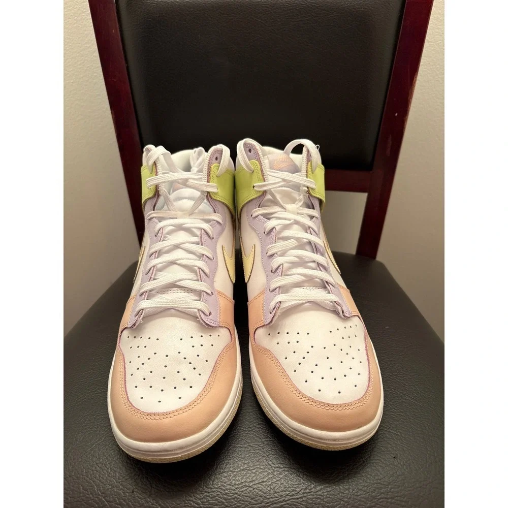 New Nike Dunk High White Cashmere Lemon Twist Mens DD1869 108 Size 10.5